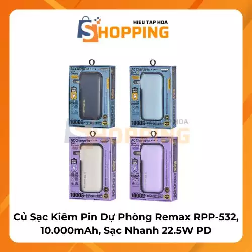 Củ Sạc Kiêm Pin Dự Phòng Remax RPP-532