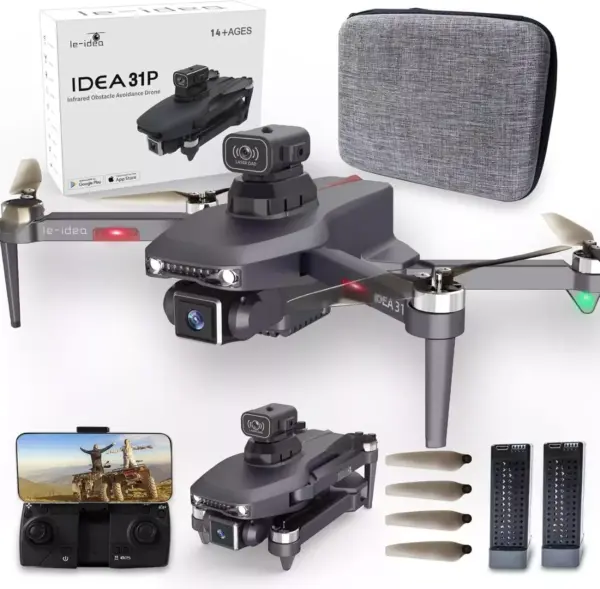 {Order giao 25/8}Flycam IDEA31P hãng le-idea 2 Camera 4K ( Amazon Mỹ)máy bay khộng người lái, drone