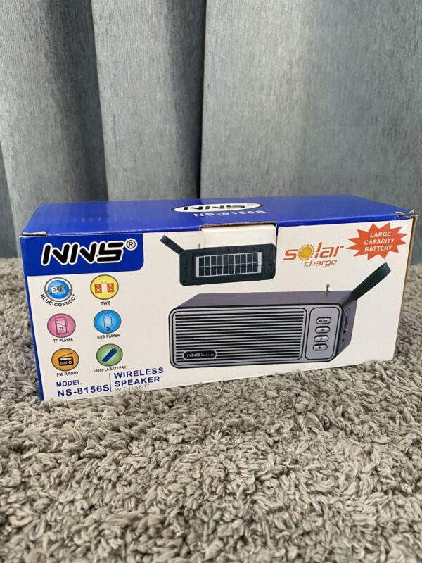 Loa Bluetooth NNS NS-8156S , có đài FM , đèn pin , TWS , năng lượng mặt trời