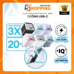 Củ Sạc Nhanh ANKER 511 A2637 Nano Pro 20W