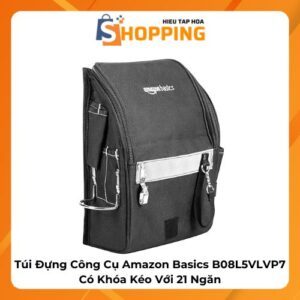 Túi Đựng Công Cụ Amazon Basics B08L5VLVP7 Có Khóa Kéo Với 21 Ngăn