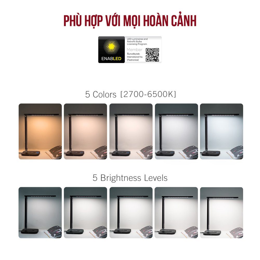 Đèn LED chống cận có khả năng điều chỉnh ánh sáng