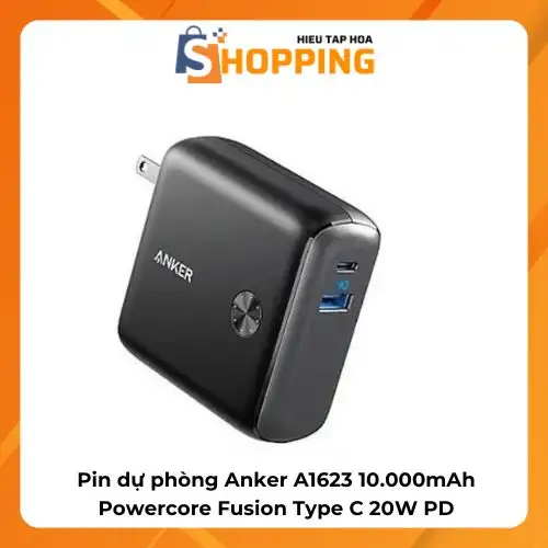 Pin dự phòng Anker A1623 10.000mAh Powercore Fusion Type C 20W PD