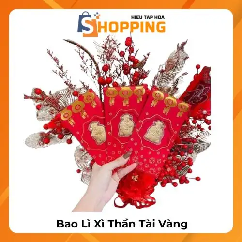 Bao Lì Xì Thần Tài Vàng