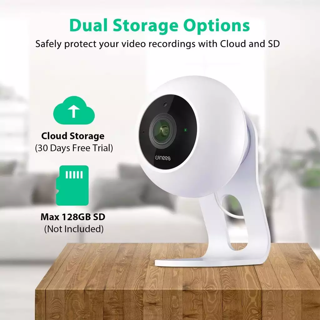 Camera Không Dây Winees Cam Mini ( Mỹ ), 1080P, Đàm Thoại 2 chiều, nhỏ gọn, App Aidot