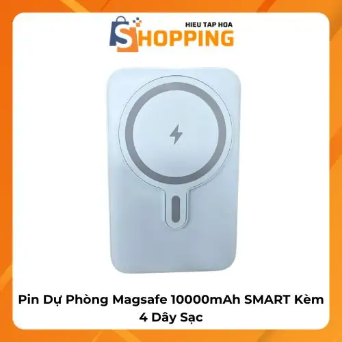 Pin Dự Phòng Magsafe 10000mAh SMART Kèm 4 Dây Sạc