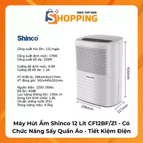 Máy Hút Ẩm Shinco 12 Lít CF12BF/Z1 – Có Chức…