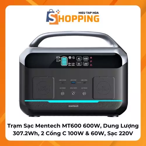 {Order Giao 20/3} Trạm Sạc Mentech Mt600 600W, Dung Lượng…