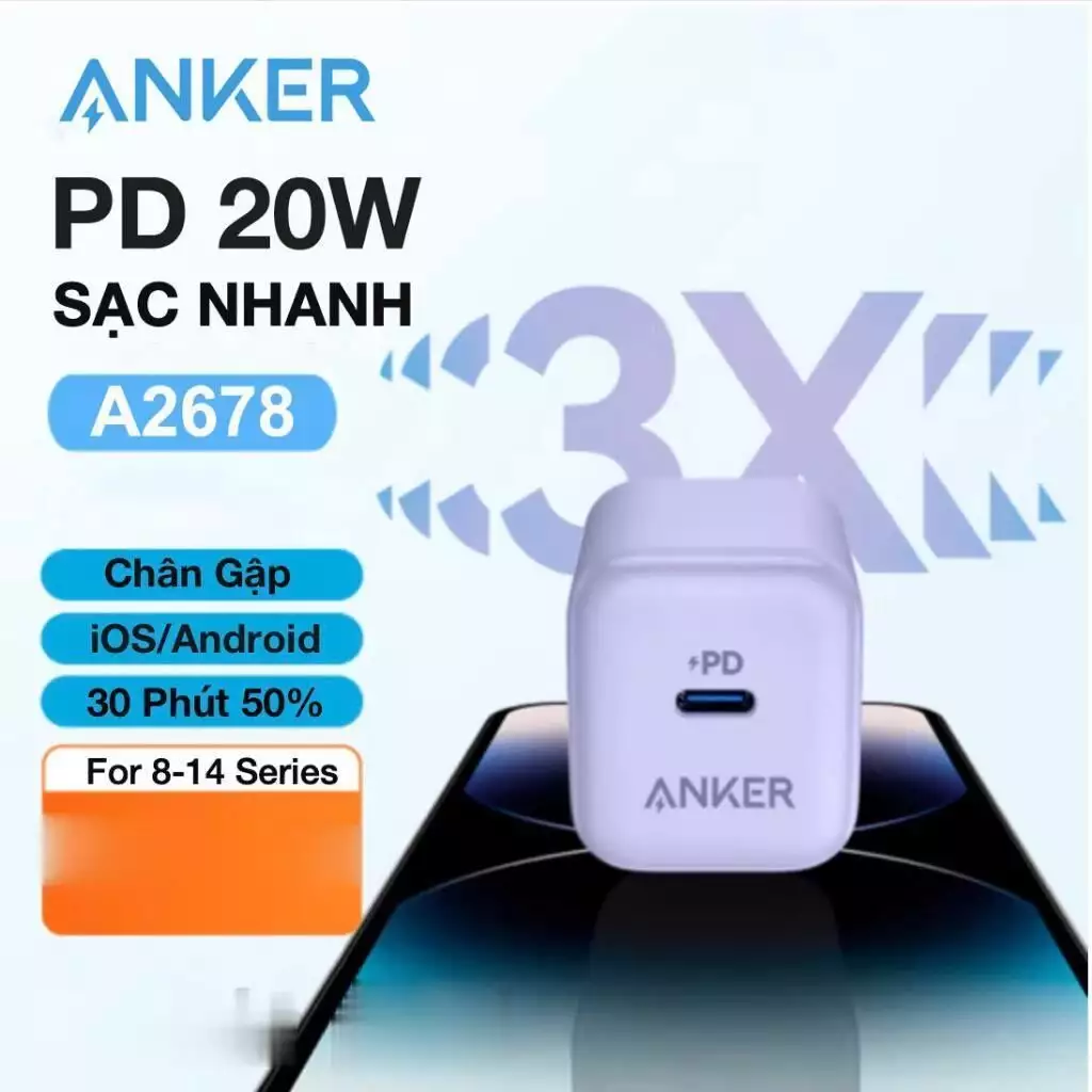 {Order Giao 30/3} Sạc Nhanh Anker 312 20w – Anker&hellip;