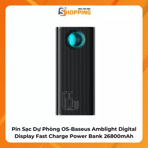 Pin Sạc Dự Phòng OS-Baseus Amblight Digital Display Fast Charge Power Bank 26800mAh