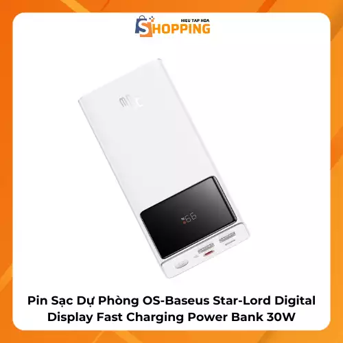 Pin Sạc Dự Phòng OS-Baseus Star-Lord Digital Display Fast Charging…