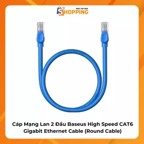 Cáp Mạng Lan 2 Đầu Baseus High Speed CAT6 Gigabit Ethernet Cable (Round Cable)