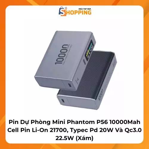 Pin Dự Phòng Mini Phantom P56 10000Mah Cell Pin Li-On…