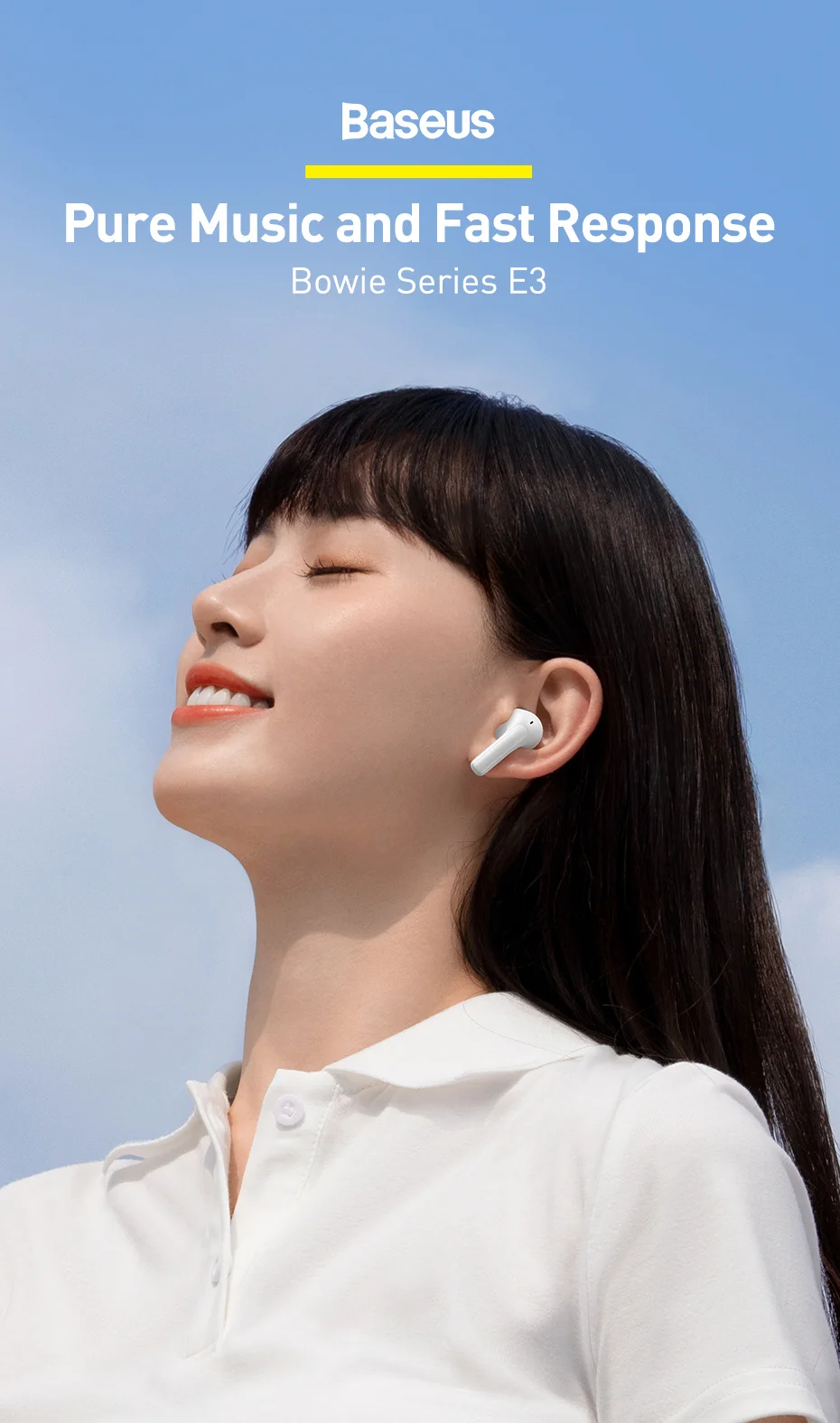Tai nghe Bluetooth OS-Baseus True Wireless Earphones Bowie E3