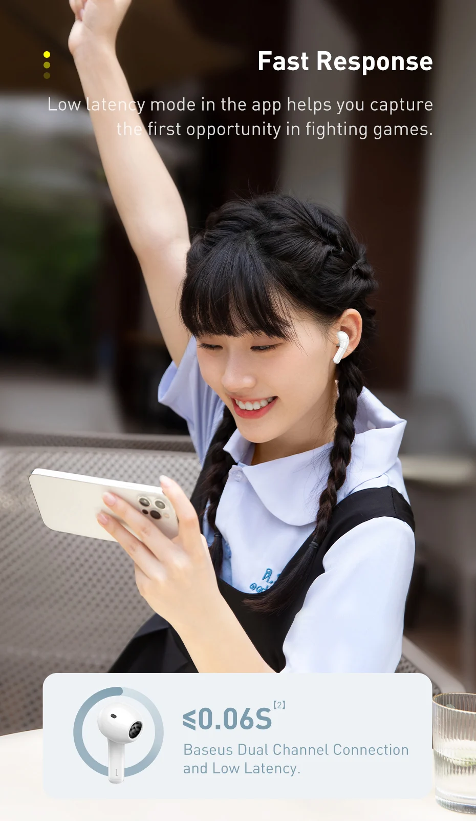 Tai nghe Bluetooth OS-Baseus True Wireless Earphones Bowie E3