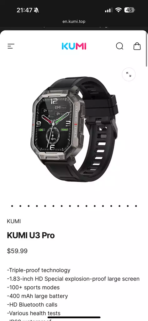 {Order giao 15/7} Đồng Hồ Thông Minh Kumi U3 Pro,&hellip;