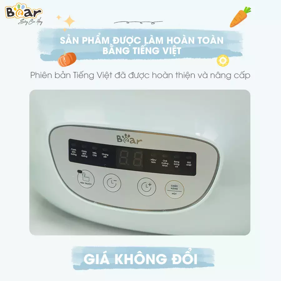 Nồi Nấu Chậm Bear 2.5L SUBE003 – Bản Tiếng Việt