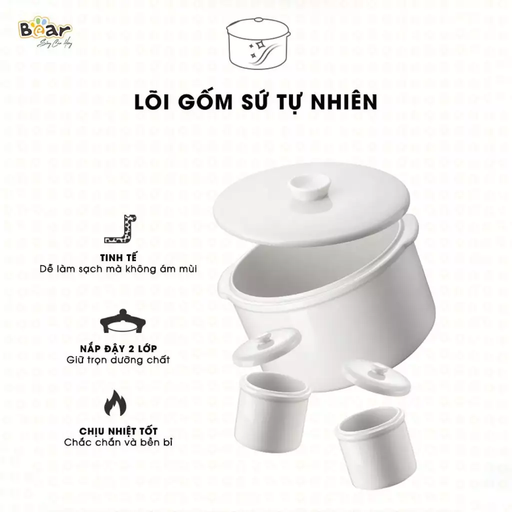 Nồi Nấu Chậm Bear 1.6L – Bản Tiếng việt –&hellip;