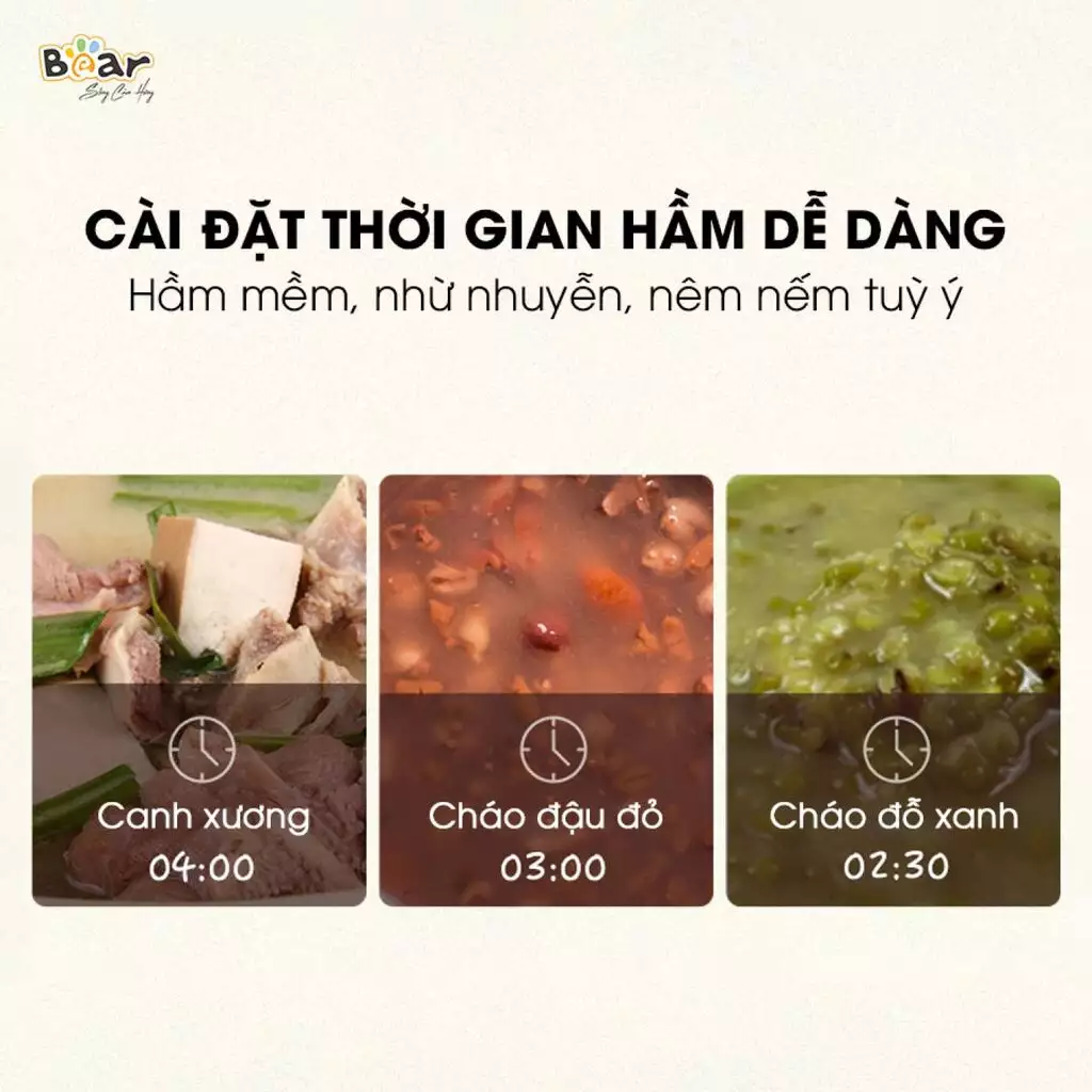 Nồi Nấu Chậm Bear 1.6L – Bản Tiếng việt –&hellip;