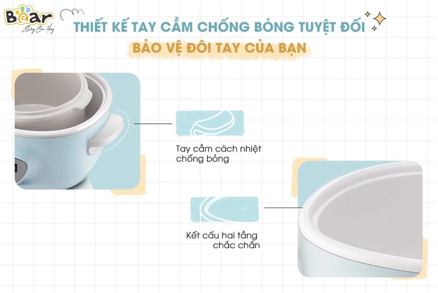 Nồi Nấu Chậm Bear 2.5L SUBE003 – Bản Tiếng Việt