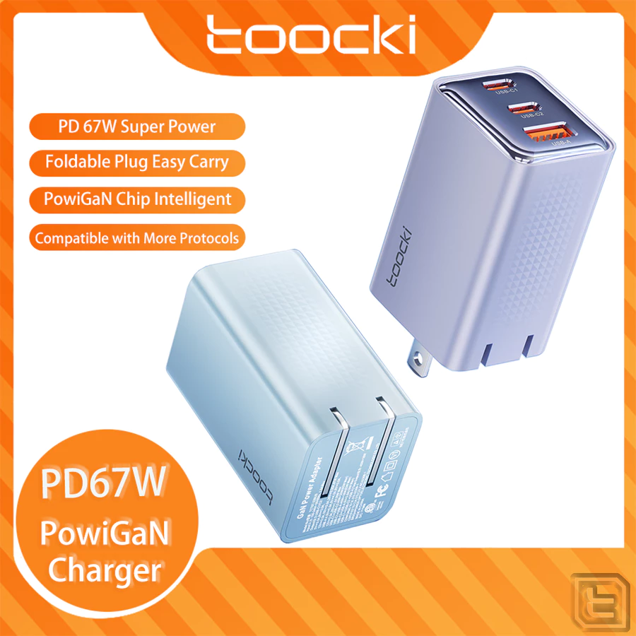 Củ Sạc Nhanh Gan Toocki 67W – 3 Cổng (2…