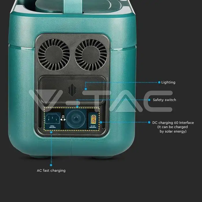 Trạm sạc V-TAC VT-1001 – 1000W, dung lượng 1050Wh (328.300mAh)