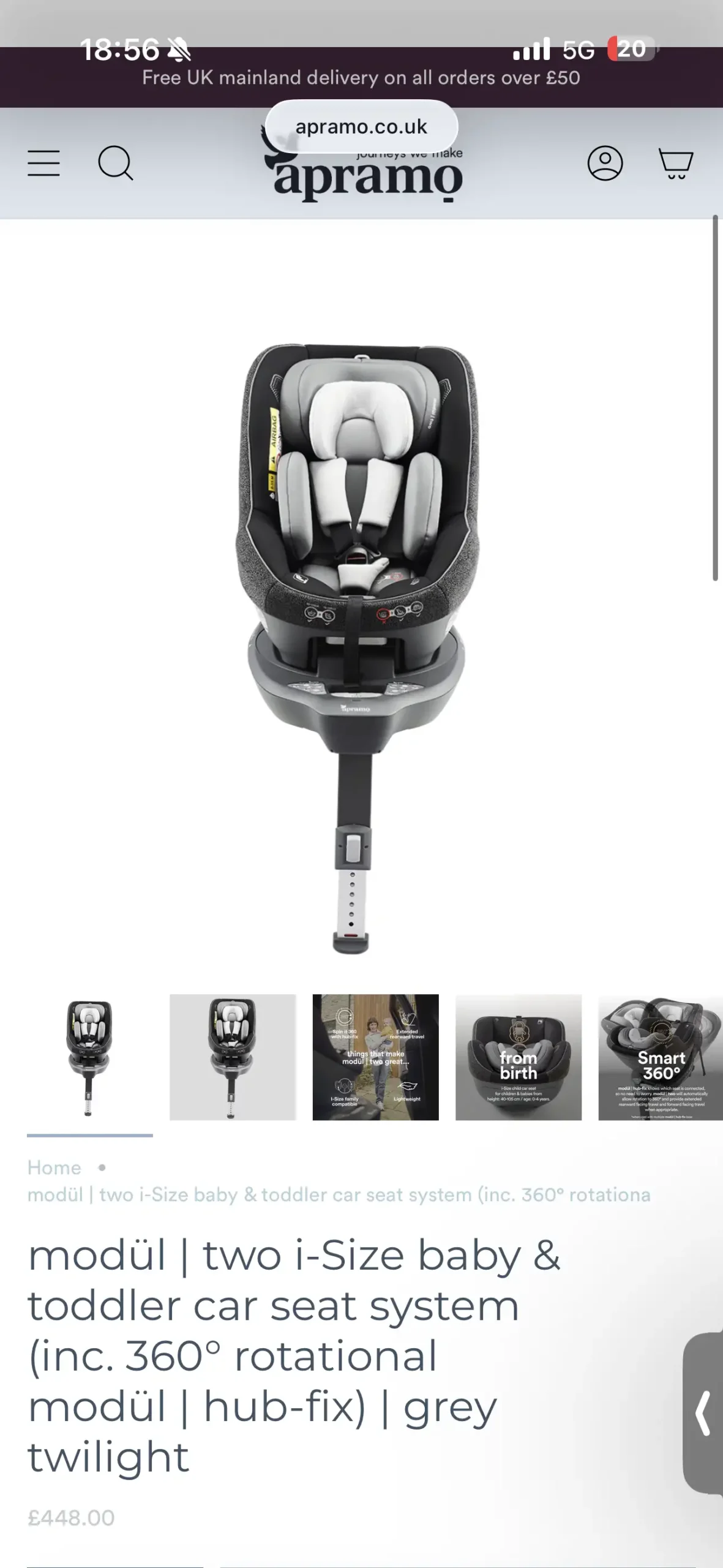 Ghế Ô Tô Trẻ Em APRAMO METRO HUB ( UK ) – Xoay 360°, từ 0 đến 4 tuổi, khoá ISOFIX 12 {Order giao 30/11} Ghế oto trẻ em APRAMO METRO HUB…