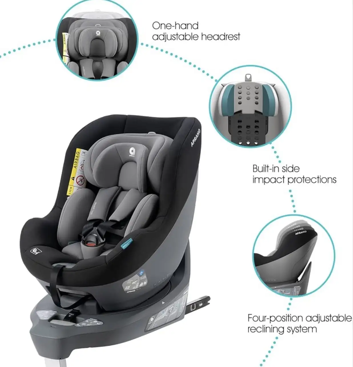 Ghế Ô Tô Trẻ Em APRAMO METRO HUB ( UK ) – Xoay 360°, từ 0 đến 4 tuổi, khoá ISOFIX 4 {Order giao 30/11} Ghế oto trẻ em APRAMO METRO HUB…