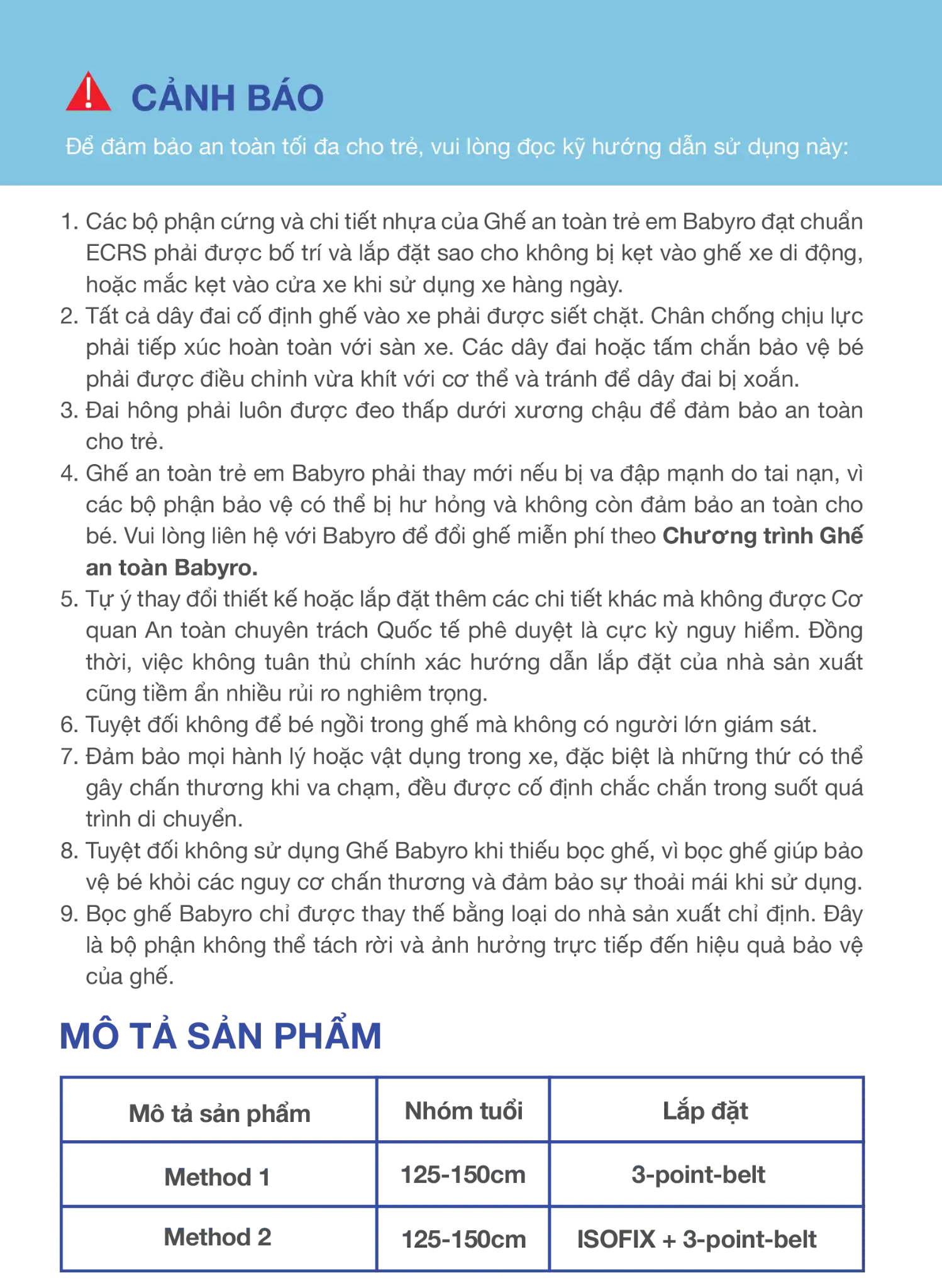 {Order Giao 06/12} Ghế Ngồi Ô Tô Trẻ Em Babyro&hellip;