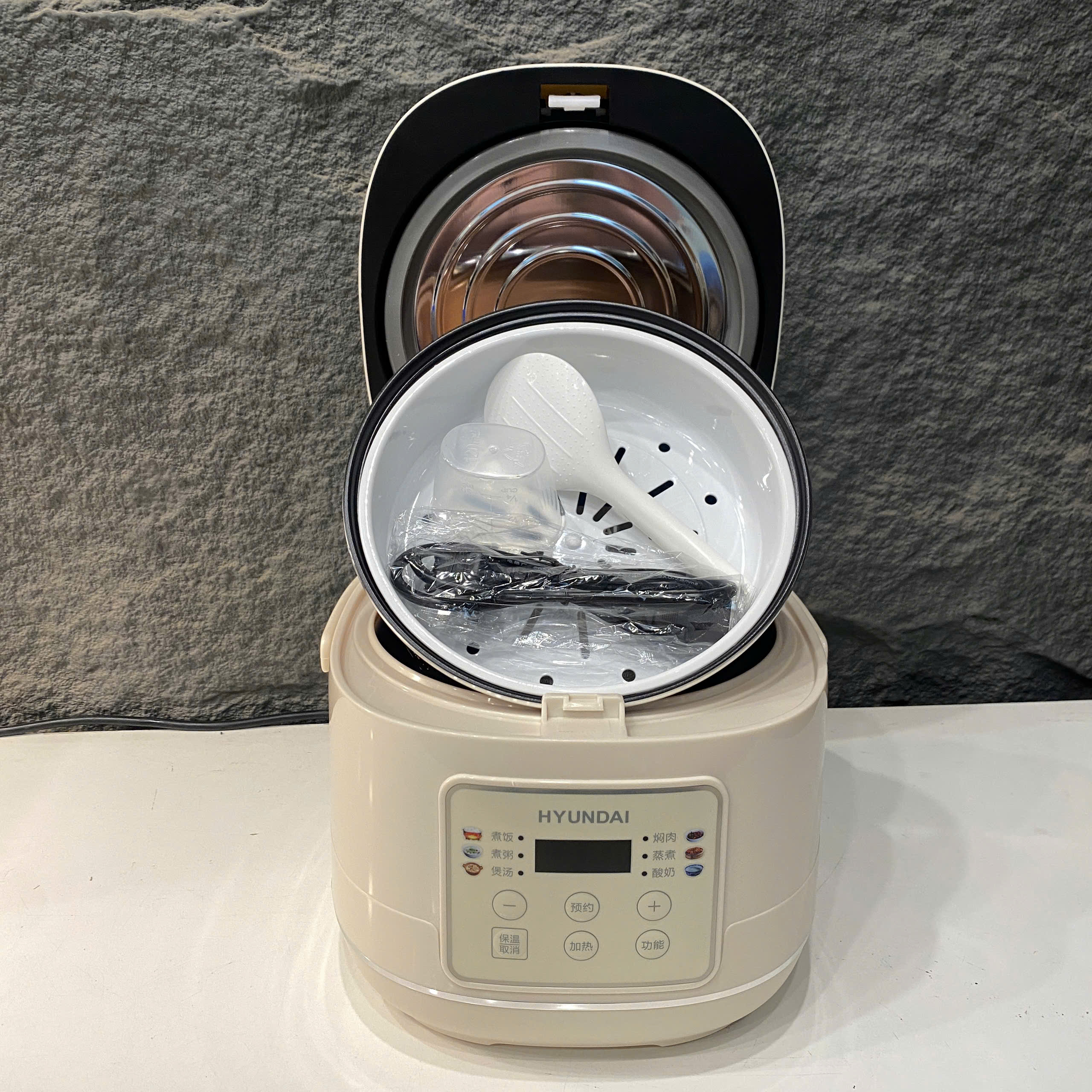 Nồi Cơm Điện Hyundai 4L 6in1 - 700W Đa Năng 3 Nồi Cơm Điện Hyundai 4L 6in1 - 700W Đa Năng