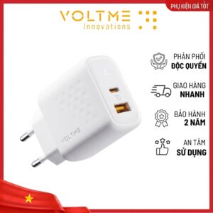 Cốc Sạc Nhanh Voltme Revo 35W Duo Lite , 2 Cổng U-C