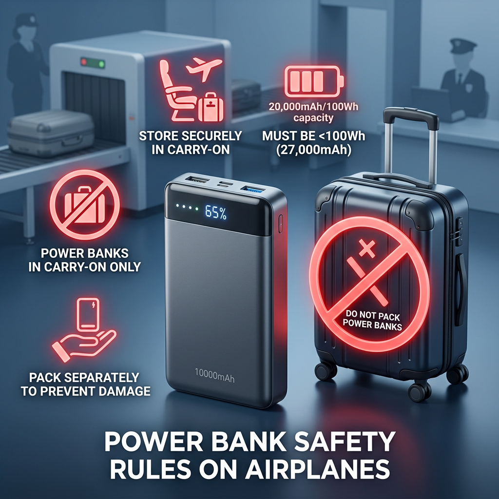 Sạc Dự Phòng Có Được Mang Lên Máy Bay Không? Quy Định Mới Nhất & Lưu Ý Tránh Bị Tịch Thu 6 4. Những sai lầm phổ biến & Lưu ý sinh tử khi mang pin dự phòng lên máy bay