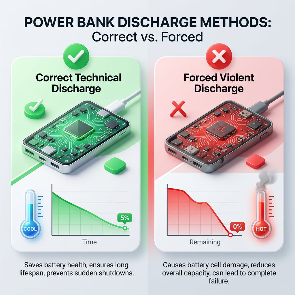 Cách Xả Pin Dự Phòng Đúng Chuẩn Kỹ Thuật: Reset Mạch Điều Khiển & Khôi Phục Dung Lượng A-Z 3 4. Bảng so sánh: Xả pin chuẩn kỹ thuật vs. Xả kiệt bạo lực (Sai cách)