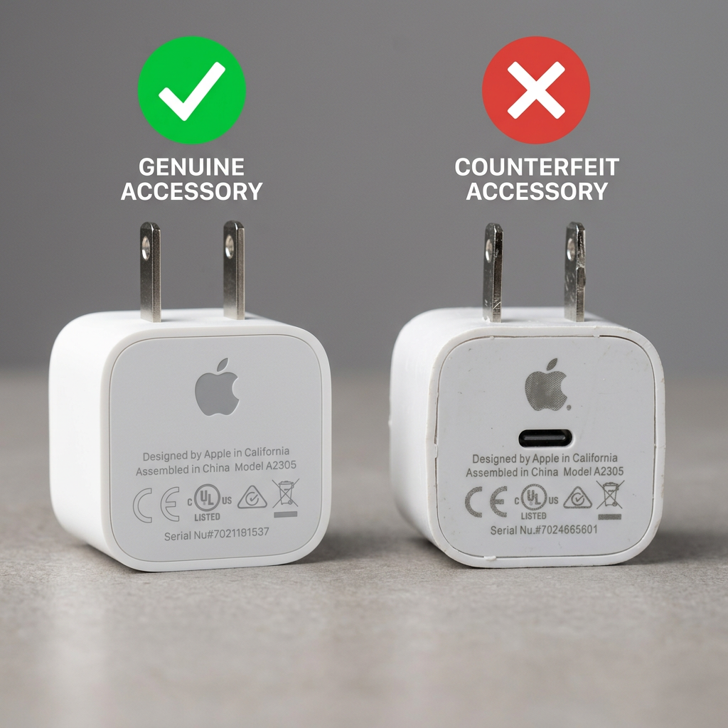 Cách Phân Biệt Phụ Kiện Điện Thoại Chính Hãng Và Fake Chuẩn 100% (Áp Dụng Mọi Dòng Máy) 1 1. Phụ kiện điện thoại chính hãng là gì? Nguy cơ tiềm ẩn khi dùng hàng fake