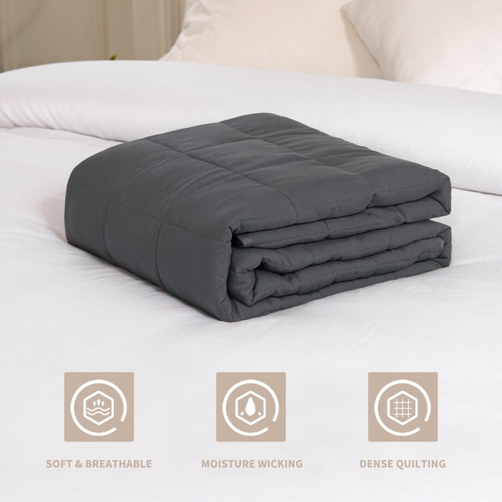 Chăn trọng lực đôi Hushblanket Royal Latex 100% Polyester, chăn đôi cỡ lớn 180x220cm, nặng ~11kg 1 Chăn trọng lực đôi Hushblanket Royal Latex 100% Polyester, chăn đôi cỡ lớn 180x220cm, nặng ~11kg