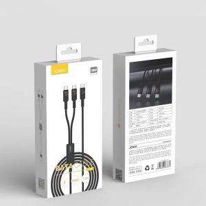 Cáp sạc nhanh 100W JOWAY, cáp 1 ra 2 đầu C to C , sạc siêu nhanh