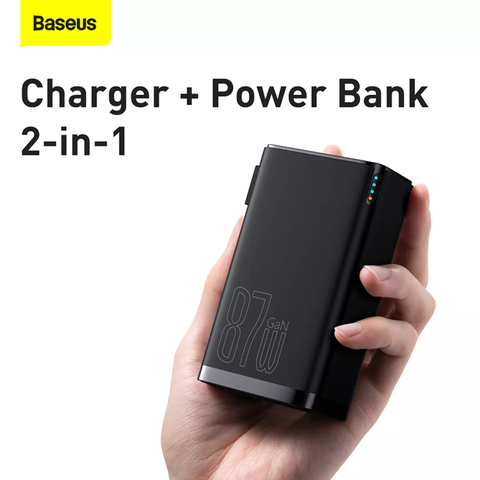 Pin dự phòng kiêm củ sạc 2 trong 1 chính hãng Baseus GaN3 87w 10000mAh 3 Pin dự phòng kiêm củ sạc 2 trong 1 chính hãng Baseus GaN3 87w 10000mAh