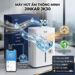 Máy hút ẩm JINKAR JK30 - 30L có app điều khiển
