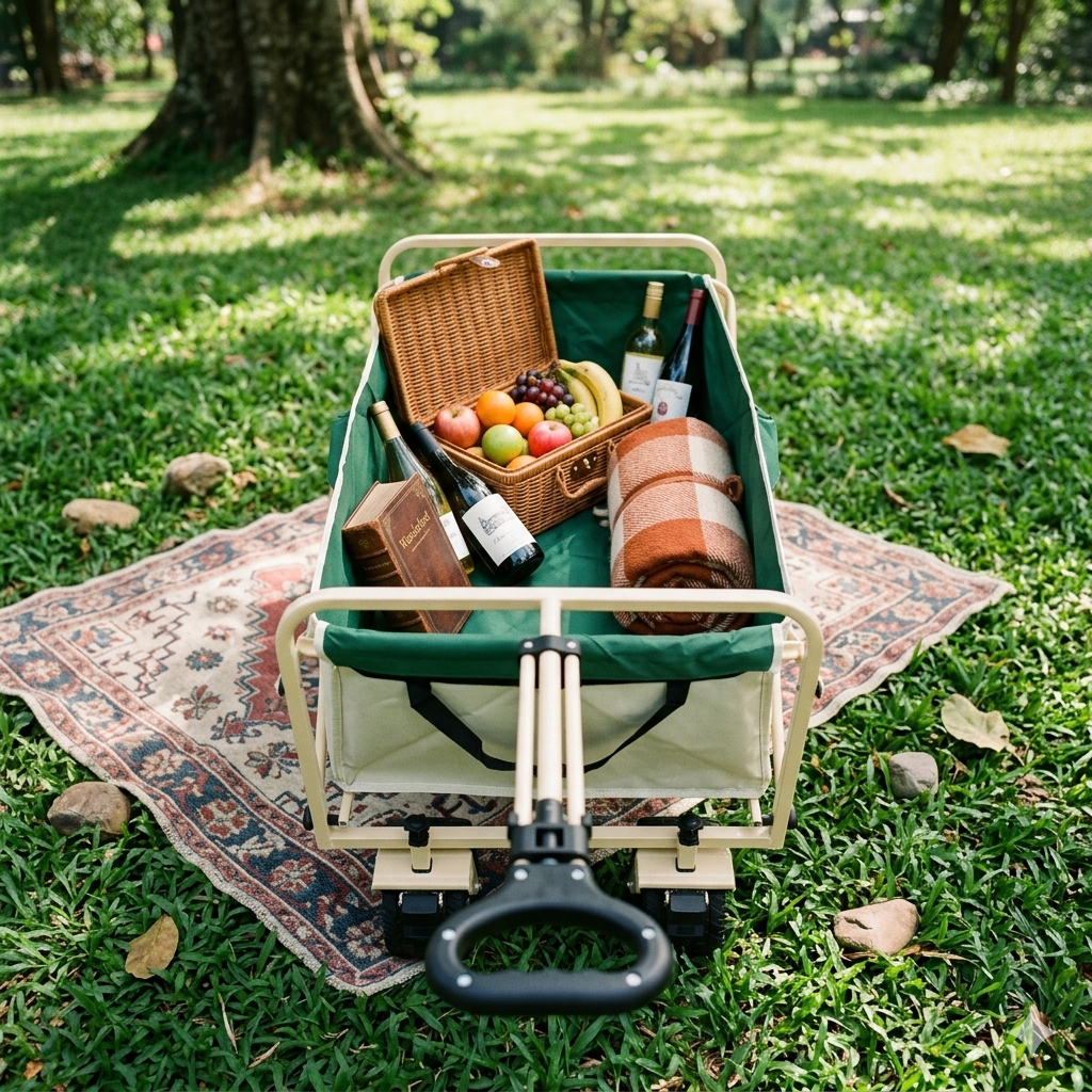 Xe kéo gấp gọn đa năng FREEAIR, camping dã ngoại, kéo đồ nặng - bánh lớn 2 Xe kéo gấp gọn đa năng FREEAIR, camping dã ngoại, kéo đồ nặng - bánh lớn