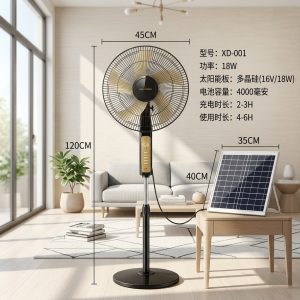 Quạt cây tích điện,năng lượng mặt trời Nanjiren, kèm Panel NLTM, cắm điện 220v - Hộp Xấu