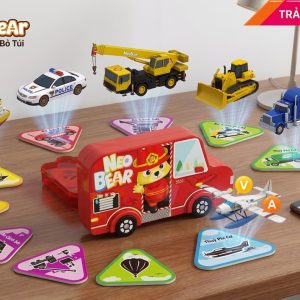 Đồ chơi thực tế ảo, thẻ học ngoại ngữ thông minh AR NeoBear – Chủ đề Giao thông.