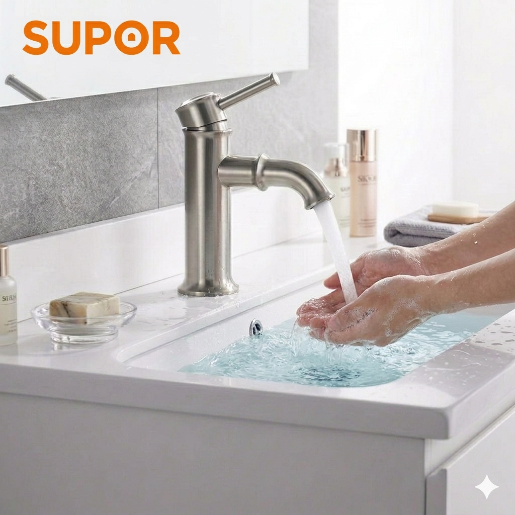 Vòi chậu rửa mặt lavabo SUPOR 251704-01-LS 2 Vòi chậu rửa mặt lavabo SUPOR 251704-01-LS