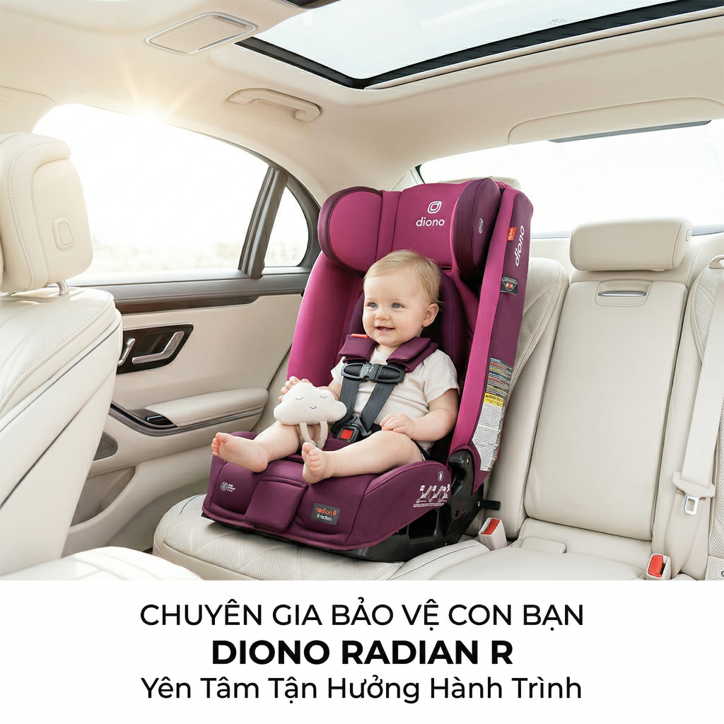 Ghế an toàn trẻ em trên Ô TÔ DIONO RADIAN 3RX ( Mỹ ) Full Steel Frame Gập gọn, màu hồng - hộp xấu 2 Ghế an toàn trẻ em trên Ô TÔ DIONO RADIAN 3RX ( Mỹ ) Full Steel Frame Gập gọn, màu hồng - hộp xấu