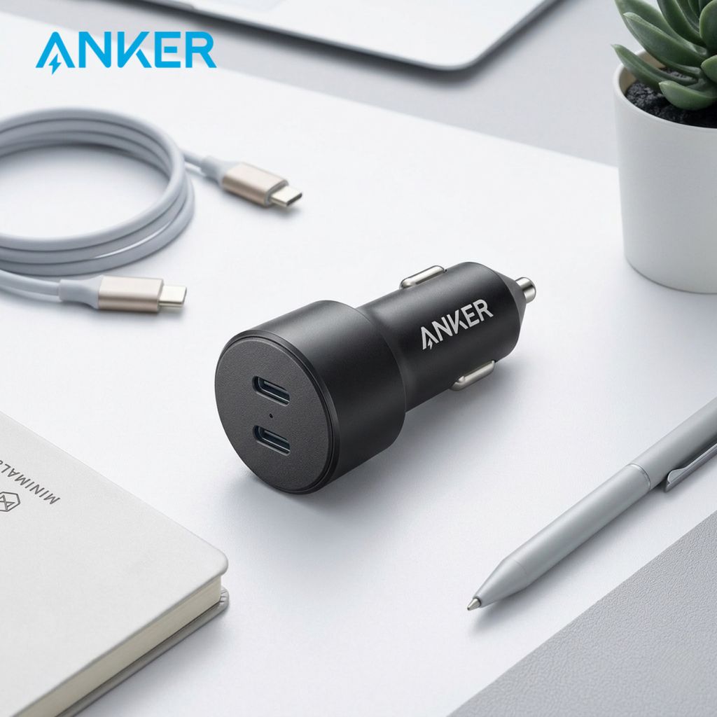 Củ sạc nhanh 40W ô tô ANKER 2 cổng USB-C (PD) - Ko hộp 2 Củ sạc nhanh 40W ô tô ANKER 2 cổng USB-C (PD) - Ko hộp