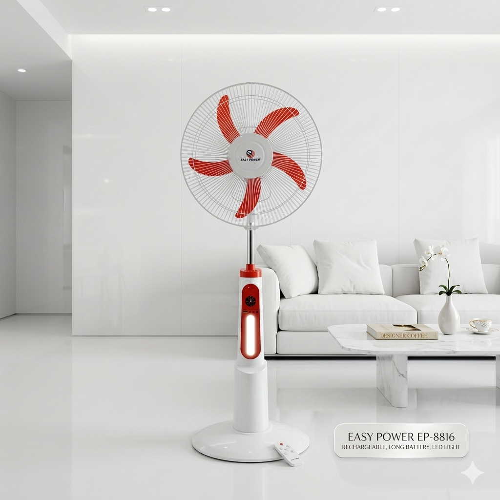 Quạt cây tích điện EASY POWER EP-8816 , Sạc điện thoại, đèn chiếu sáng , có remote (HỘP XẤU) 2 Quạt cây tích điện EASY POWER EP-8816 , Sạc điện thoại, đèn chiếu sáng , có remote (HỘP XẤU)