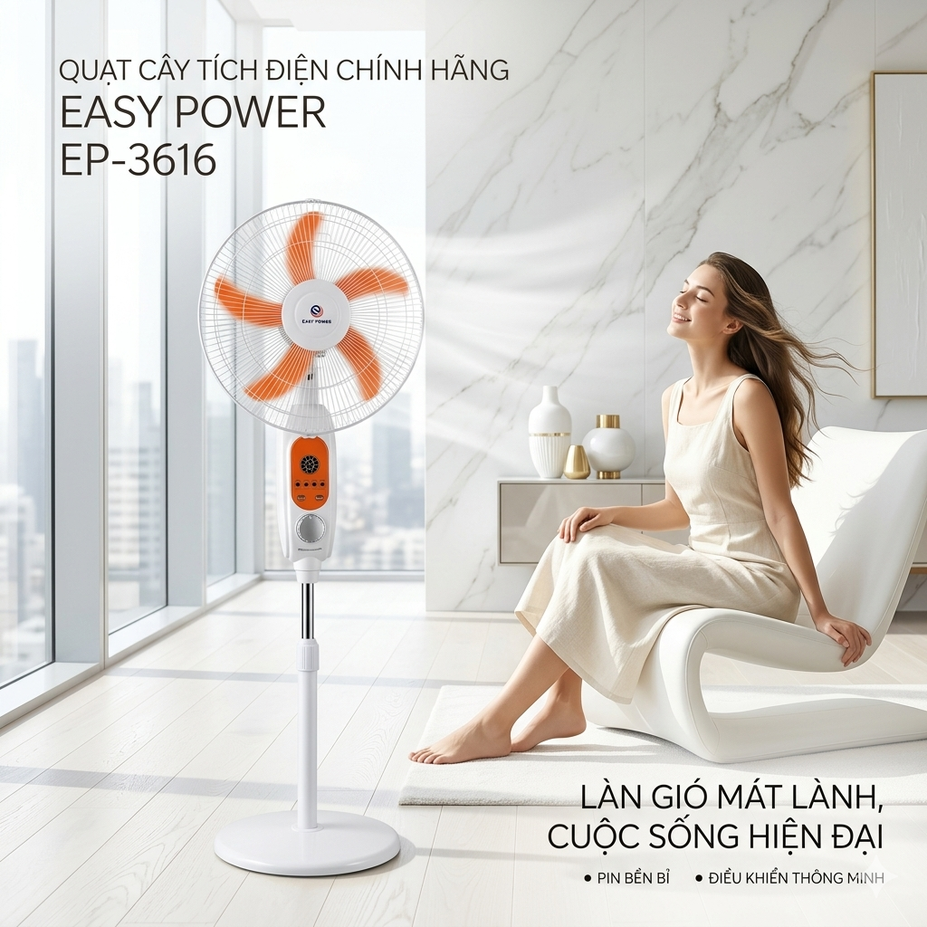 Quạt cây tích điện 16 inch chính hãng Easy Power EP-3616 (không bao gồm acquy - hộp xấu) 3 Quạt cây tích điện 16 inch chính hãng Easy Power EP-3616 (không bao gồm acquy - hộp xấu)