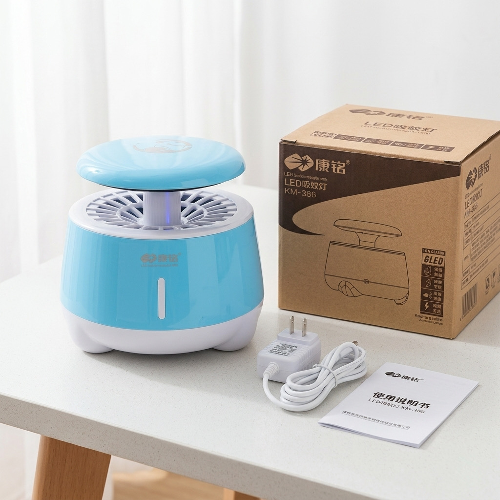 Đèn bắt muỗi KANGMING KM-386, yên tĩnh, không vỉ giật điện 2 Đèn bắt muỗi KANGMING KM-386, yên tĩnh, không vỉ giật điện
