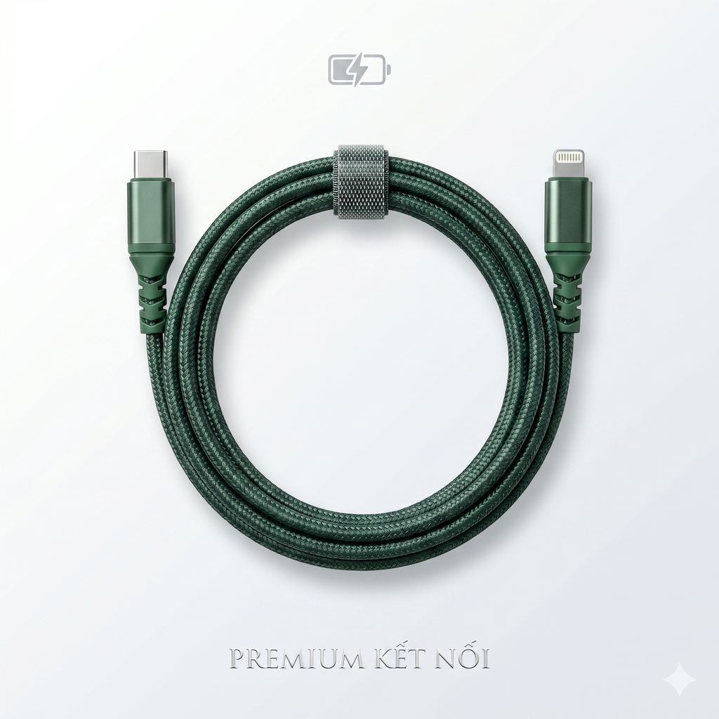 Dây cáp sạc nhanh iPhone dài 2M 3M chân Lightning C to L chuẩn MFI hãng DRAPOW CF23 3 Dây cáp sạc nhanh iPhone dài 2M 3M chân Lightning C to L chuẩn MFI hãng DRAPOW CF23