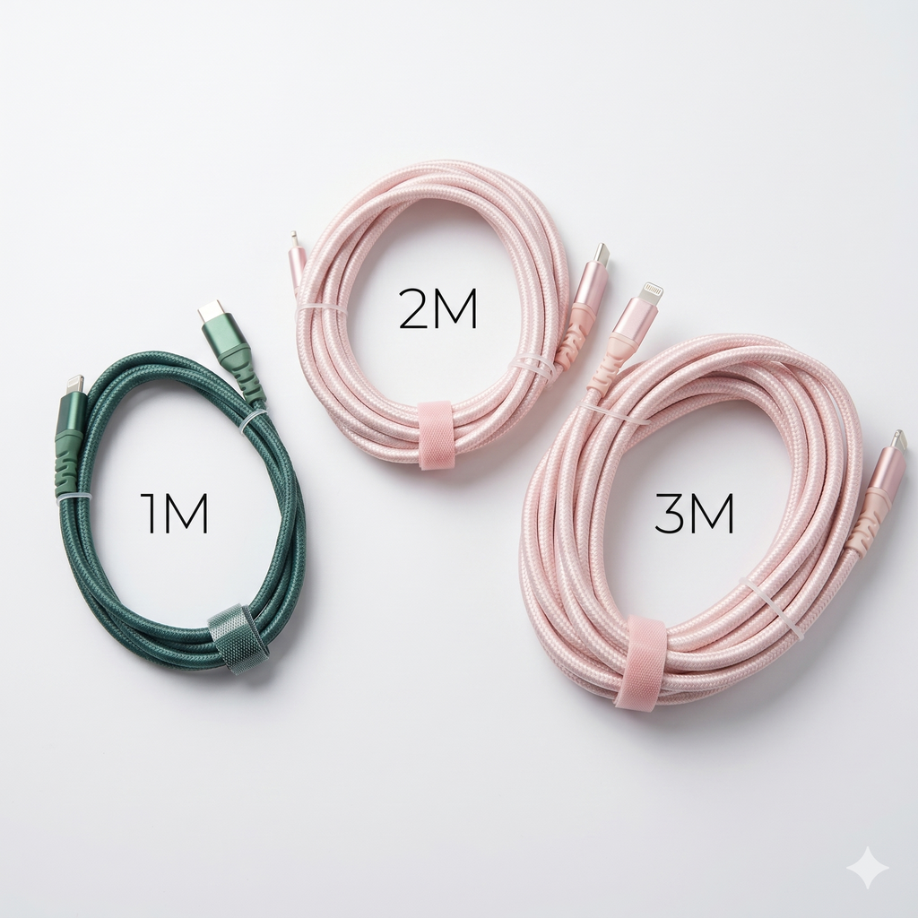Dây cáp sạc nhanh iPhone dài 2M 3M chân Lightning C to L chuẩn MFI hãng DRAPOW CF23 2 Dây cáp sạc nhanh iPhone dài 2M 3M chân Lightning C to L chuẩn MFI hãng DRAPOW CF23