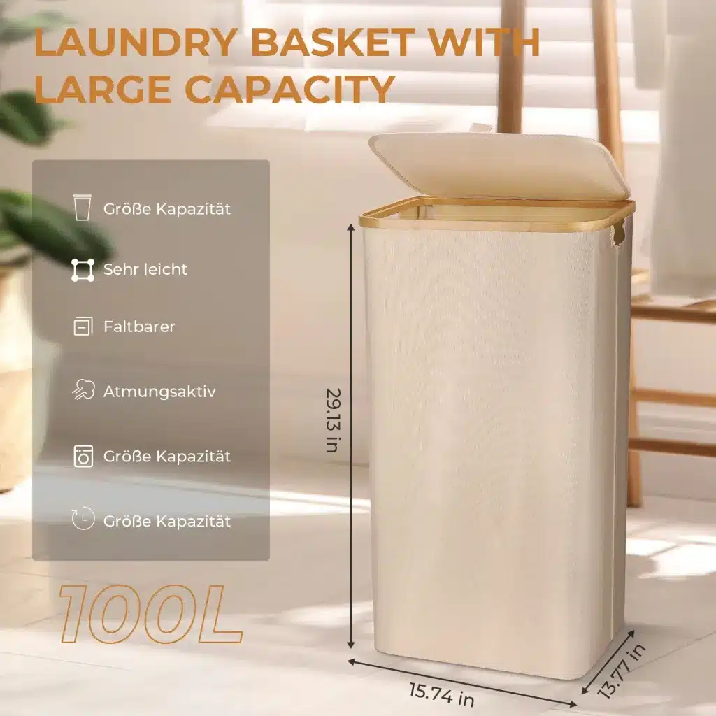 Túi đựng đồ giặt YAMAGA HOME (Laundry basket) - 100L ( hàng Amazon Mỹ ) 7 Túi đựng đồ giặt YAMAGA HOME (Laundry basket) - 100L ( hàng Amazon Mỹ )